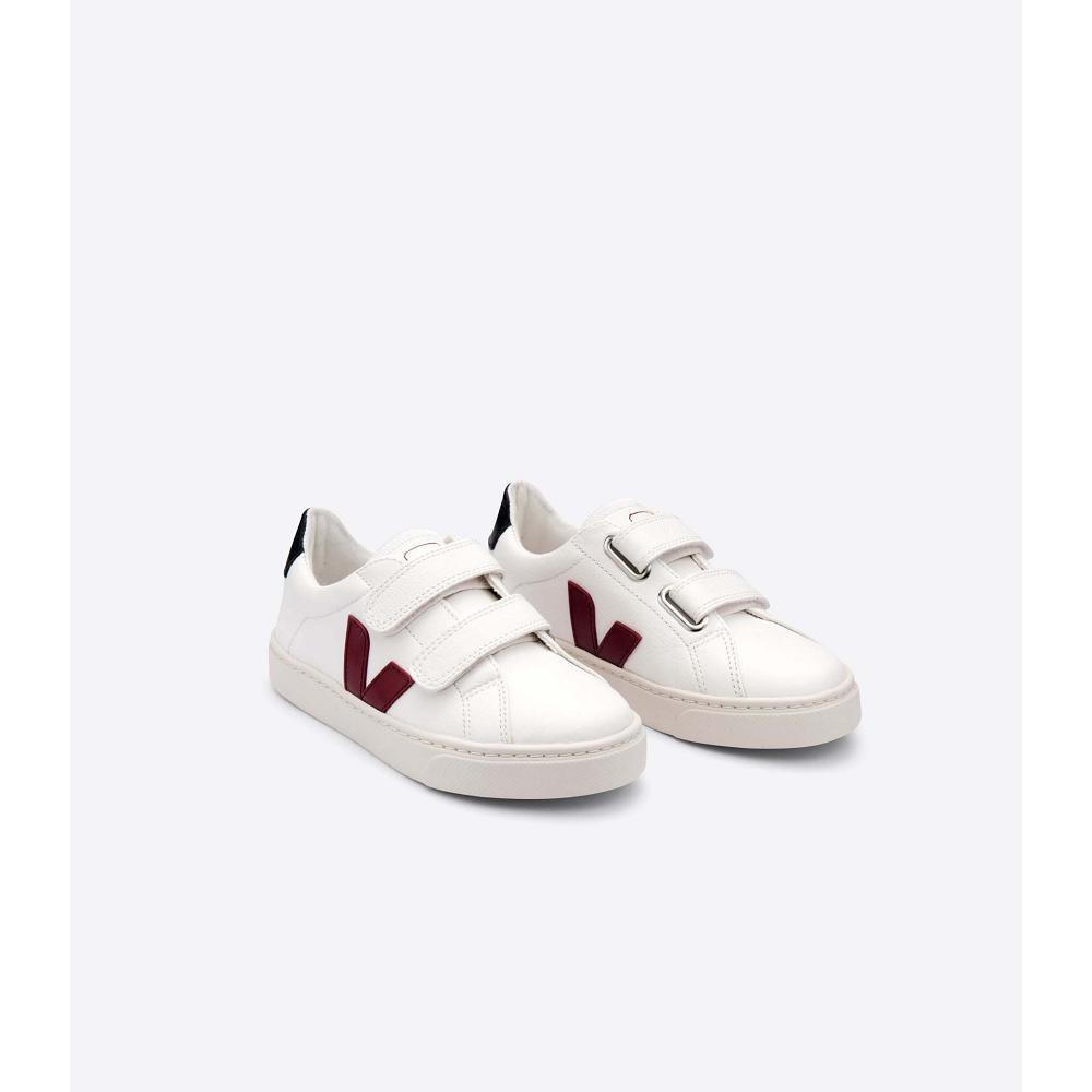 White/Black/Red Kids' Veja ESPLAR CHROMEFREE Shoes | AU 727FDN